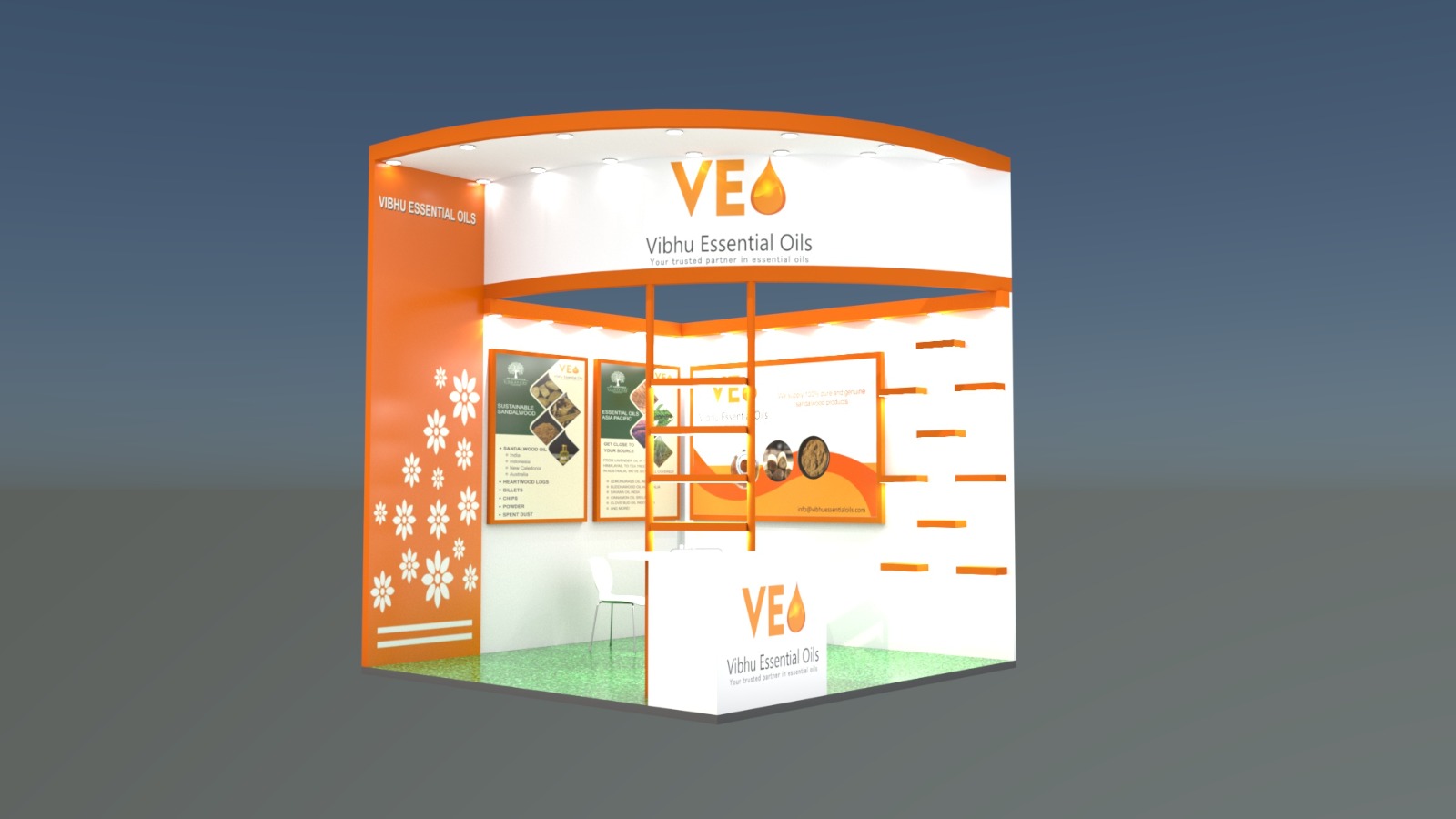 Custom exhibition stall fabrication for trade show